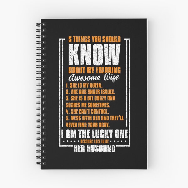 Item preview, 5 Things You Should Know About My Freaking Awesome Wife Top Married Couples Anniversary Wife Husband designed and sold by shirti.