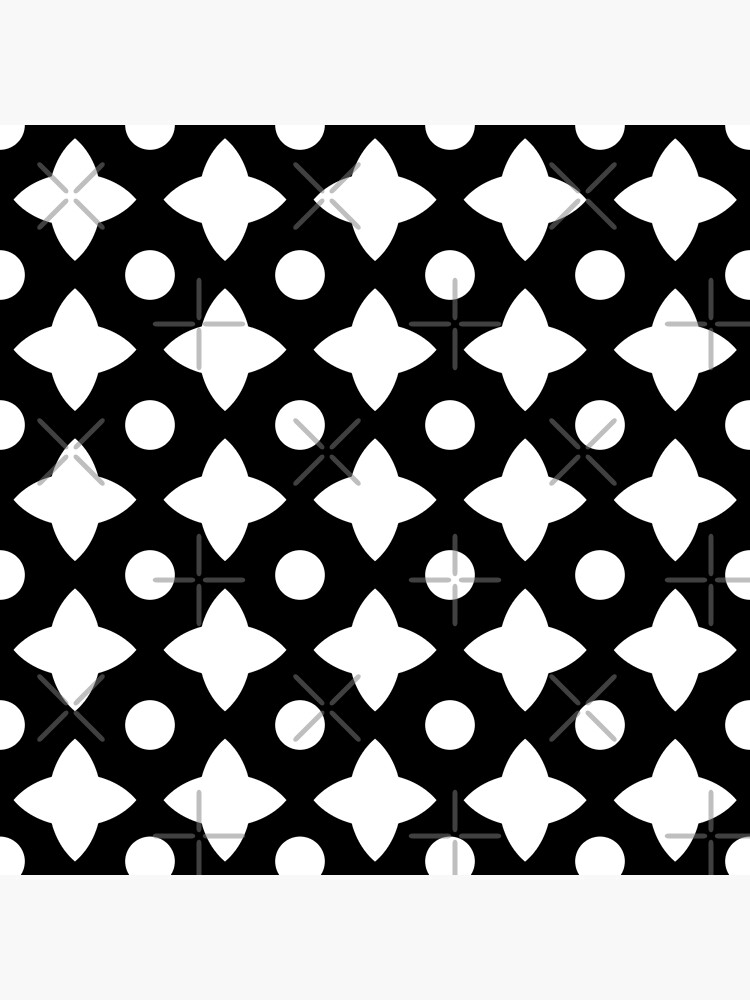 Black And White Geometric Shapes Pattern Design Poster By