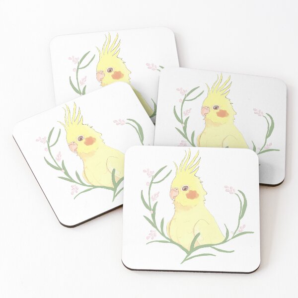 Item preview, Flower Lutino Cockatiel  designed and sold by SnowpeaSoph.