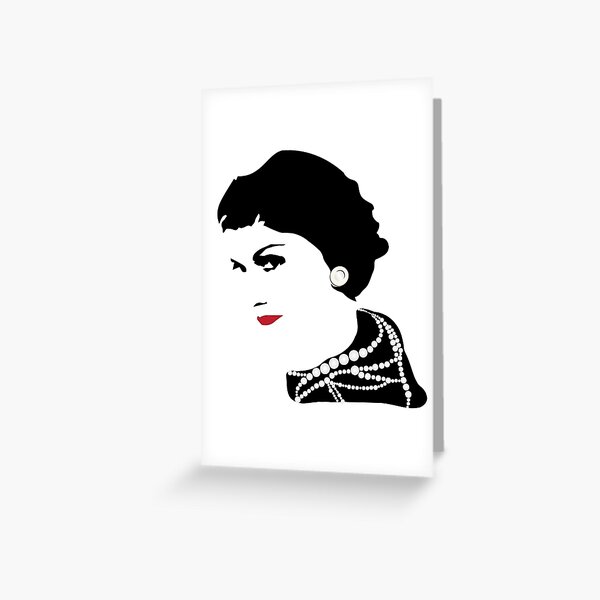 Minimal Coco Chanel  Greeting Card for Sale by Dilyana Rumenova