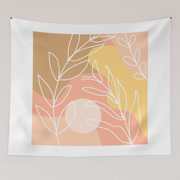 Item preview, neutral boho plant colorblock design designed and sold by emilybujos.