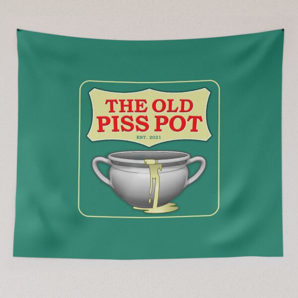 Item preview, THE OLD PISS POT (GREEN BACKGROUND) designed and sold by Unspirations.