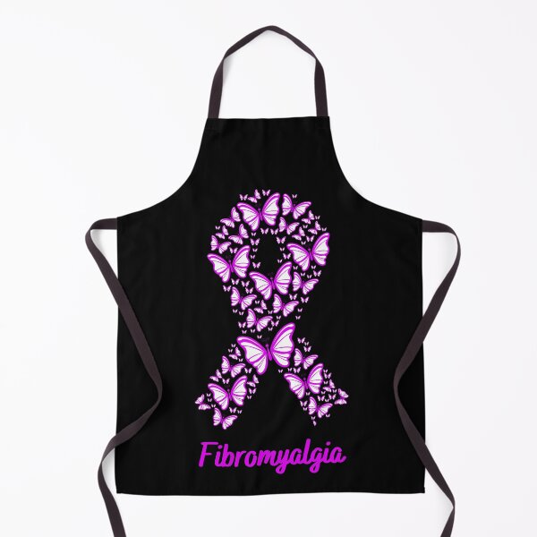 Item preview, Fibromyalgia (Fibro) Ribbon Consisting out of White and Purple Butterflies on black designed and sold by Chantelle  Spies.