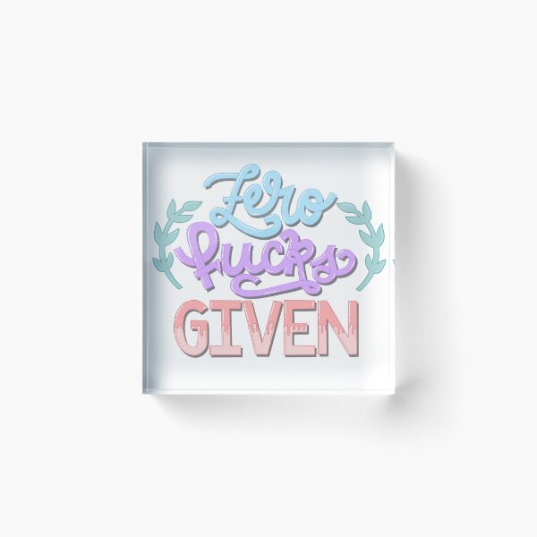 Item preview, Zero Fucks Given Hand Lettered Hand Drawn Typography Quote designed and sold by Letters0fLuna.