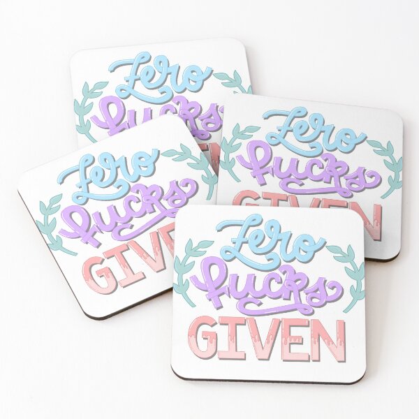Item preview, Zero Fucks Given Hand Lettered Hand Drawn Typography Quote designed and sold by Letters0fLuna.