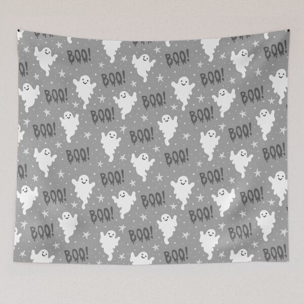 Item preview,  Boo! Ghosts on Pale Gray designed and sold by Paisley Yazel.