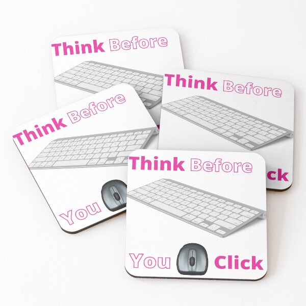 Item preview, Think Before You Click Pink And White T-Shirts And Clothing's designed and sold by bfadul.