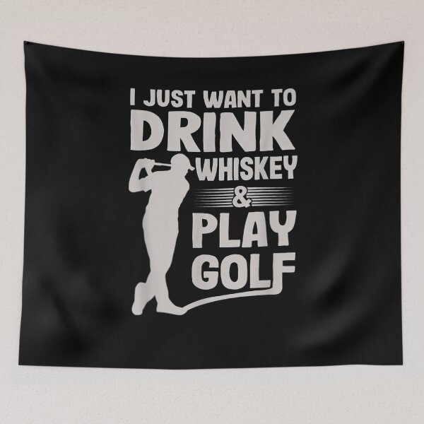 Item preview, I Just Want To Drink Whiskey And Play Golf Funny Dad  designed and sold by mylahKristian.