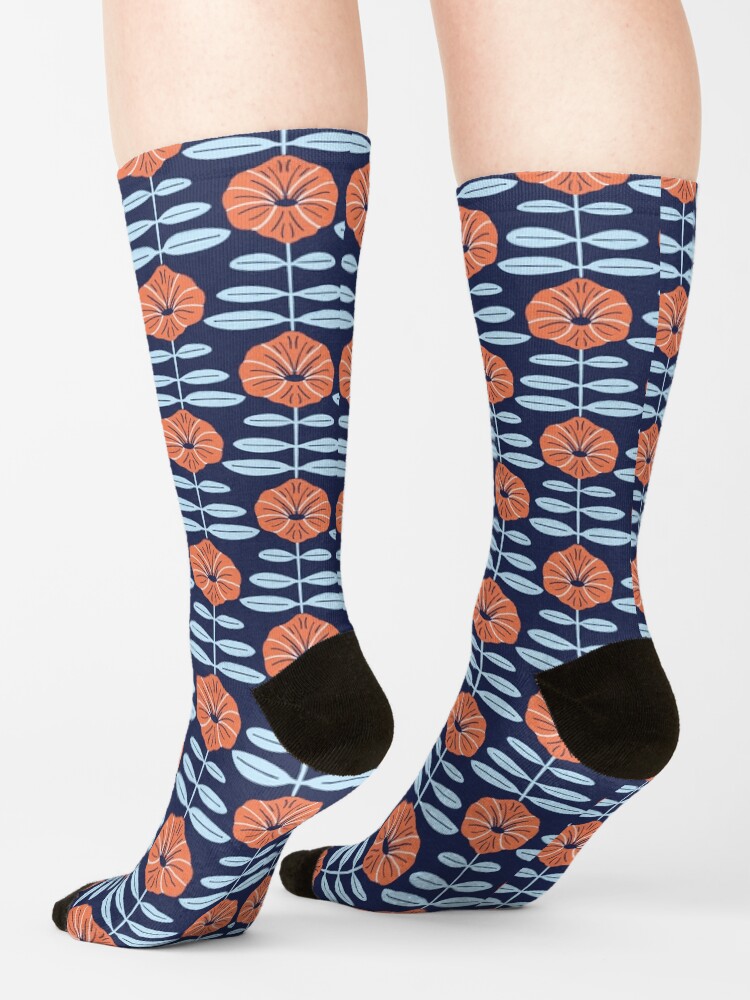 Alternate view of Navy poppies Socks