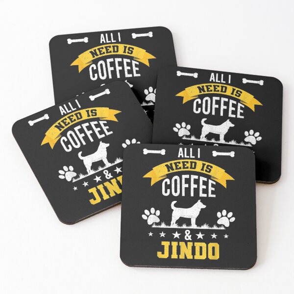 Item preview, I Need Coffee And Jindo Dog Lover  designed and sold by mylahKristian.