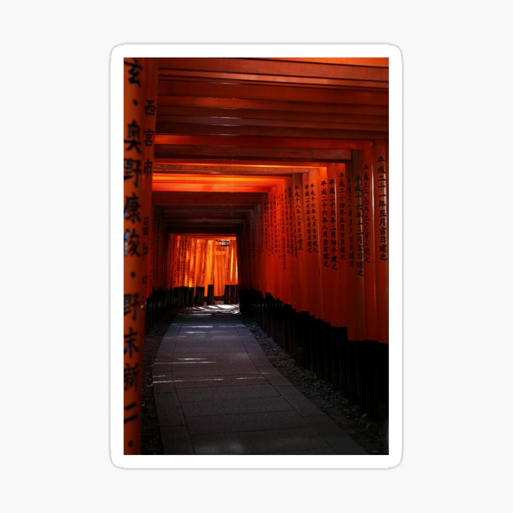 Senbon Torii Fushimi Inari Shrine Poster By Perggals Redbubble