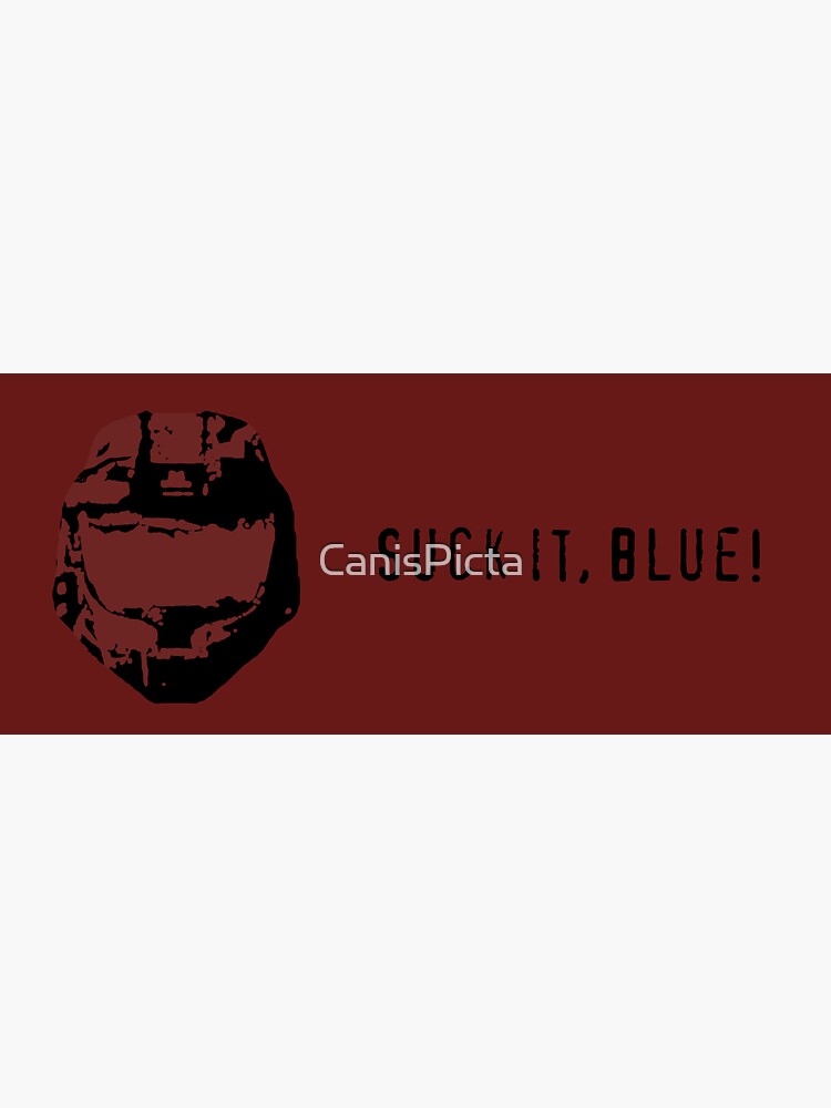 Thumbnail 3 of 3, Sticker, Suck It, Blue! designed and sold by CanisPicta.