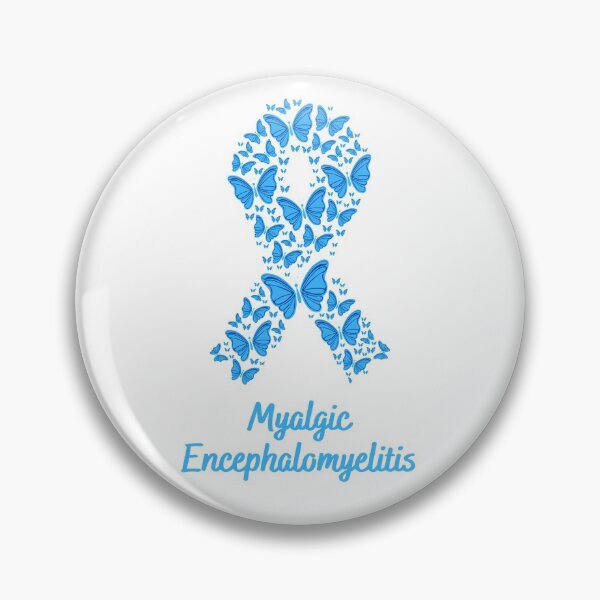 Item preview, Myalgic Encephalomyelitis Blue Butterfly Ribbon  designed and sold by Chantelle  Spies.