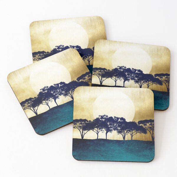Item preview, Sunset Over the Forest - Metallic Landscape designed and sold by JackMoreh.