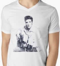 Elvis presley portrait 01 Men's V-Neck T-Shirt
