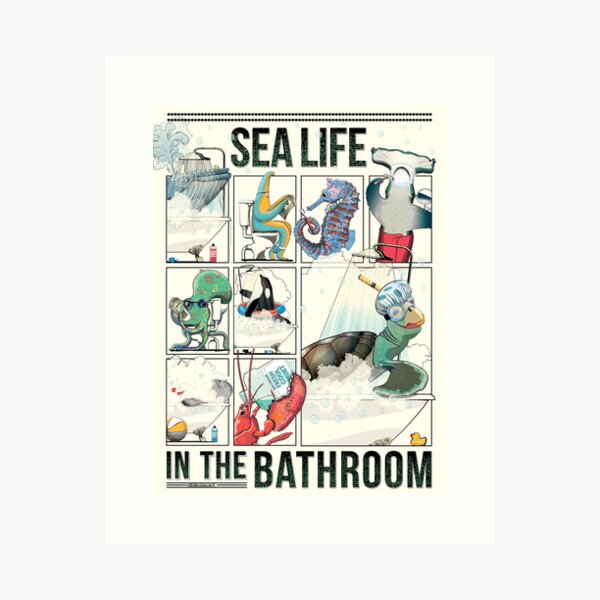 Artikel-Vorschau von Sea Life im Badezimmer, designt und verkauft von Wyattdesign.
