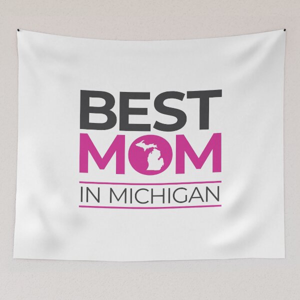 Item preview, Best Mom In Michigan (pink/gray) designed and sold by OddPop.