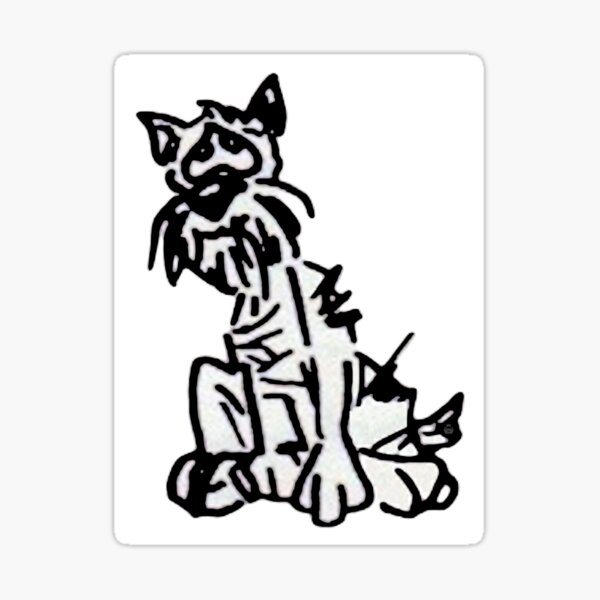 Scraggly Dog by Blackburn Ink Sticker