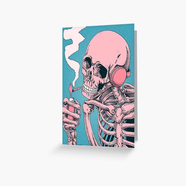 Headphone Smoking Meme Greeting Cards for Sale Redbubble