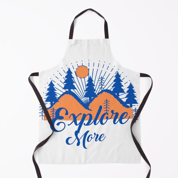 Item preview, Explore more hand drawn  with mountains trees sun inspirational Design -Cobalt Blue&Orange Color- designed and sold by Red-ElYoubi.