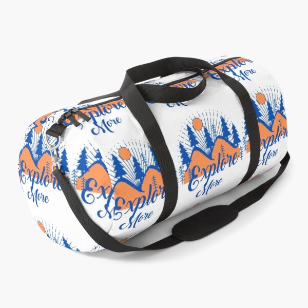 Item preview, Explore more hand drawn  with mountains trees sun inspirational Design -Cobalt Blue&Orange Color- designed and sold by Red-ElYoubi.