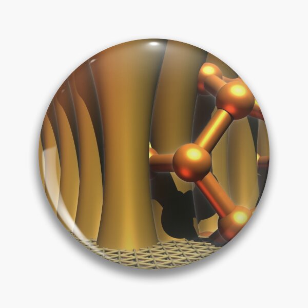 Item preview, 3D Illustration Golden Futuristic Chemistry Factory on a Sunny Day designed and sold by siwabudda.