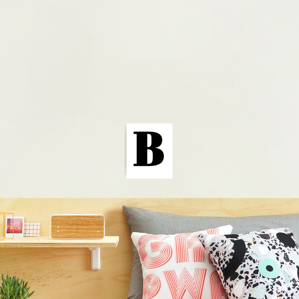 Impression Photo « Lettre B Wall Decor, Lettre B Impression, Affiche ...