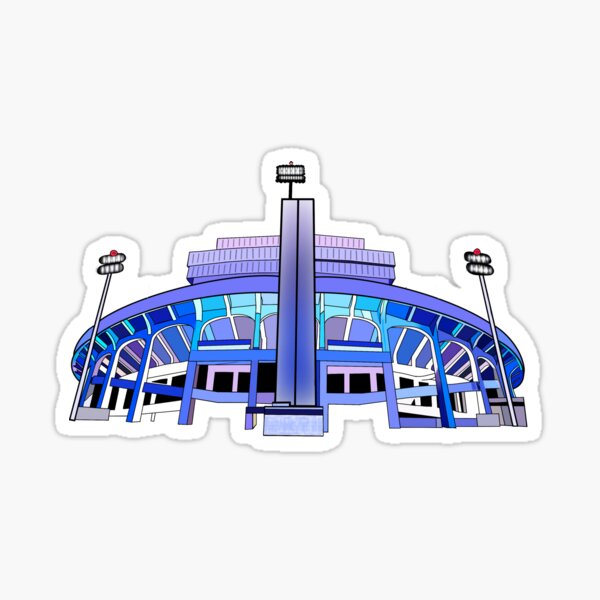 Liberty Bowl lit up blue for the Memphis Tigers Football Team Sticker