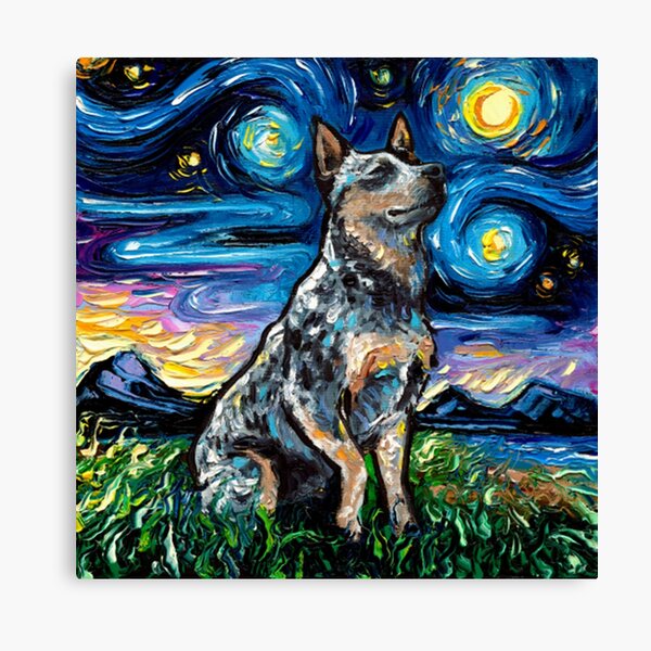 Artikel-Vorschau von Hund Blue Heeler Nacht, designt und verkauft von AnshuChadan.