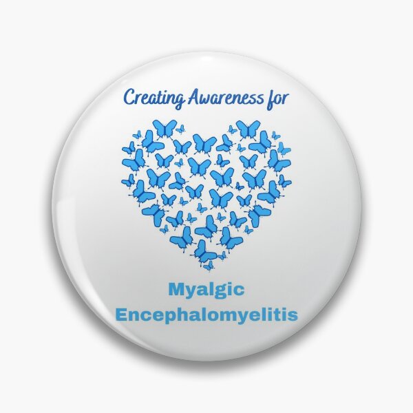 Item preview, Creating Awareness for Myalgic Encephalomyelitis with Blue Butterfly Heart designed and sold by Chantelle  Spies.