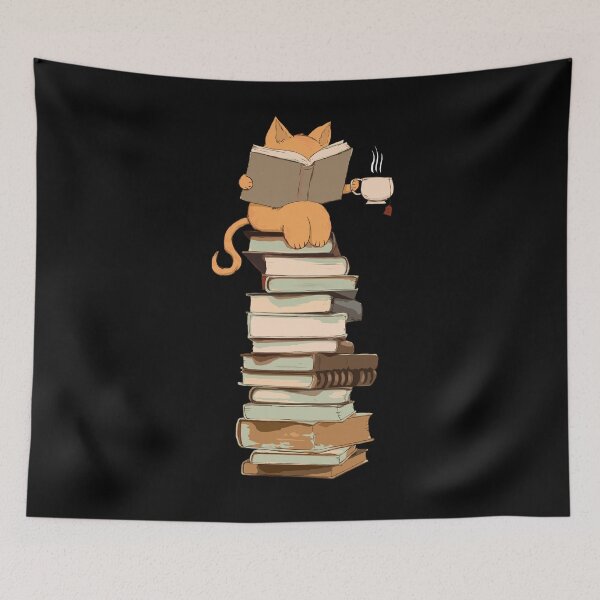 Item preview, Kittens, Cats, tea and books gift designed and sold by dogeatdoug.