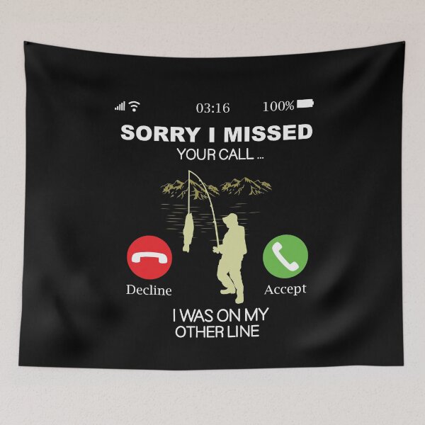 Item preview, I Missed Your Call Was On Other Line Retro Fishing designed and sold by Ibu83.