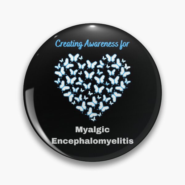 Item preview, Creating Awareness for Myalgic Encephalomyelitis with Blue and White Butterfly Heart designed and sold by Chantelle  Spies.