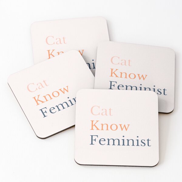 Item preview, Cat know feminist  designed and sold by Kazoza.