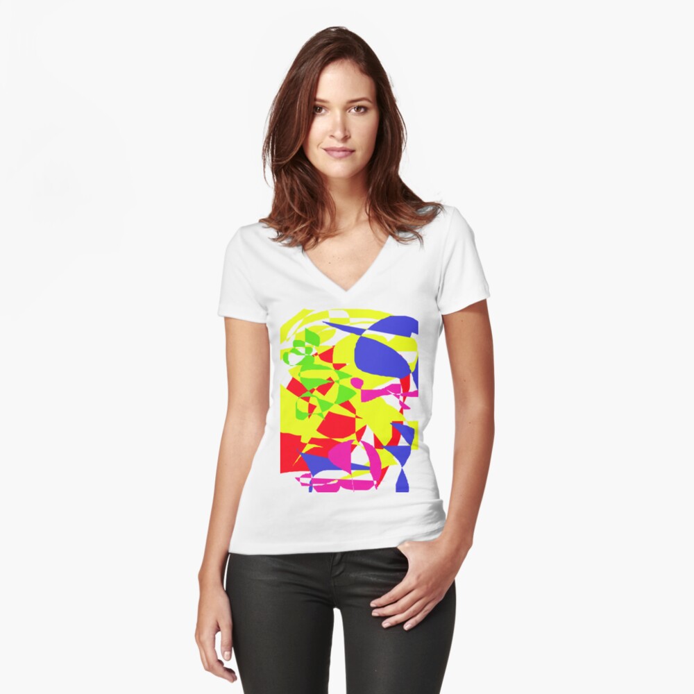 Item preview, Fitted V-Neck T-Shirt designed and sold by raccoonsecret.