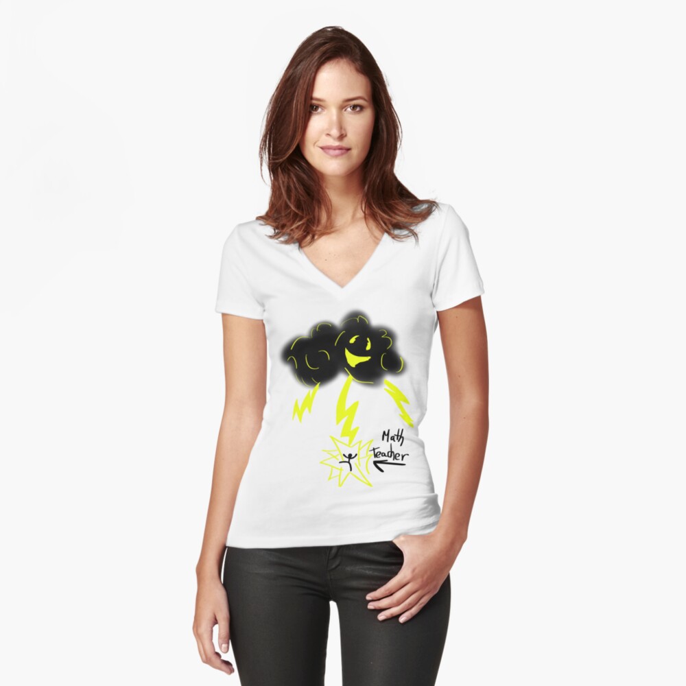 Item preview, Fitted V-Neck T-Shirt designed and sold by raccoonsecret.