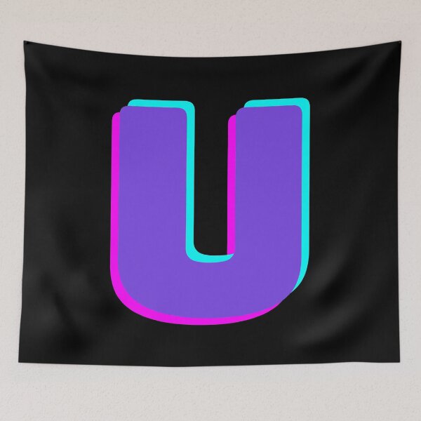 Item preview, u, alphabet u, Purple u, three-dimensional effect u designed and sold by November17th.