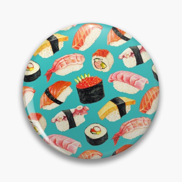 Item preview, Sushi Pattern - Blue designed and sold by Kelly  Gilleran.