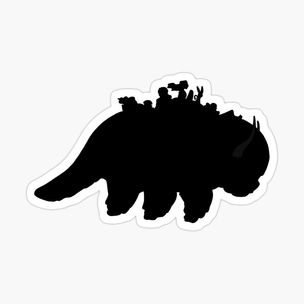 Appa Silhouette- Avatar the Last Airbender Poster for Sale by Zuber Lab |  Redbubble