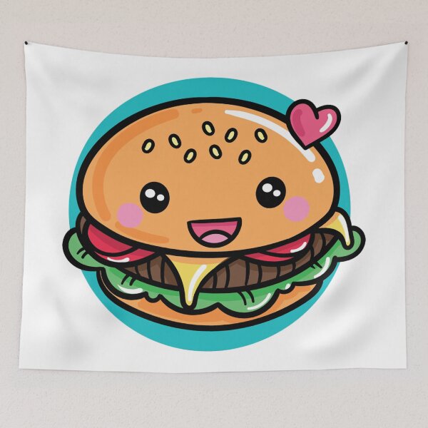 Item preview, Kawaii Burger designed and sold by KawaiiFoodArt.