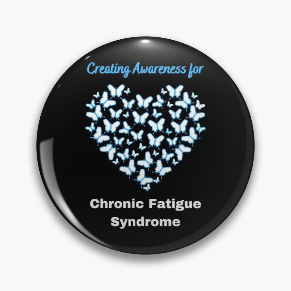 Item preview, Creating Awareness for Chronic Fatigue Syndrome with Blue and White Butterfly Heart designed and sold by Chantelle  Spies.