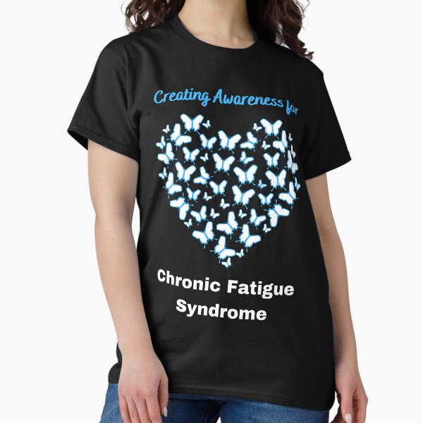 Item preview, Creating Awareness for Chronic Fatigue Syndrome with Blue and White Butterfly Heart designed and sold by Chantelle  Spies.