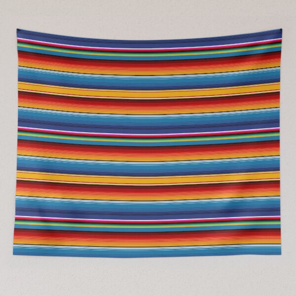 Item preview, Traditional Gold and Blue Mexican Sarape  designed and sold by HolidayBug.