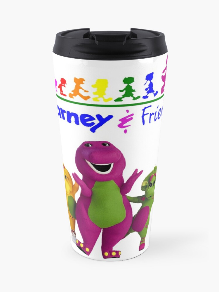 Taza de café de viaje «Barney el dinosaurio y sus amigos» de Rachid-spipo |  Redbubble