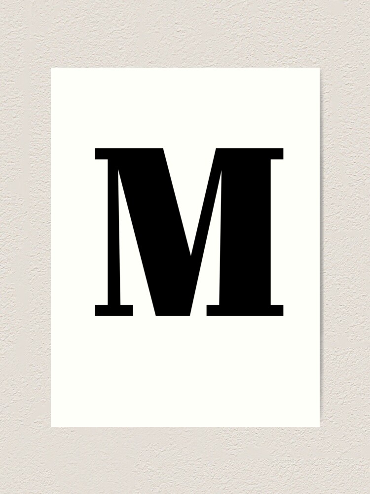 "Letter M Wall Decor ,Letter M Print,Letter M poster, Letter M Wall Art