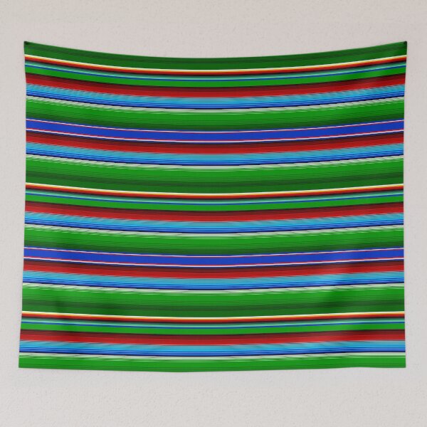 Item preview, Green, Red and Blue Mexican Sarape  designed and sold by HolidayBug.