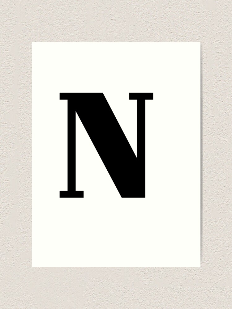 "Letter N Wall Decor ,Letter N Print,Letter N poster, Letter N Wall Art