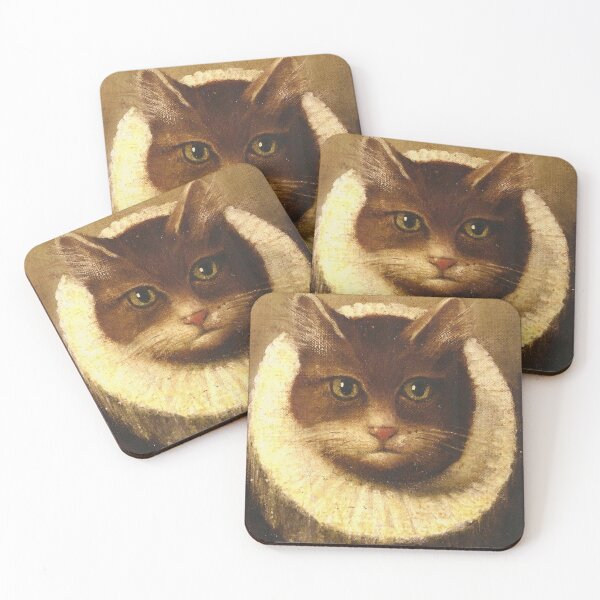 Item preview, Cat in a Ruff Collar cute vintage portrait art  designed and sold by Vintage Designs +.