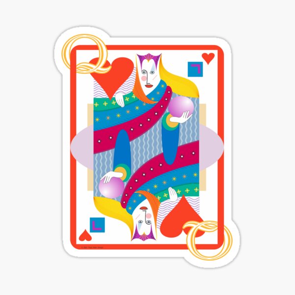 Queen of Hearts by Faye Klein Sticker