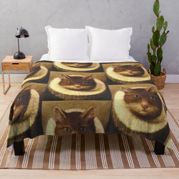 Item preview, Cat in a Ruff Collar cute vintage portrait art  designed and sold by Vintage Designs +.